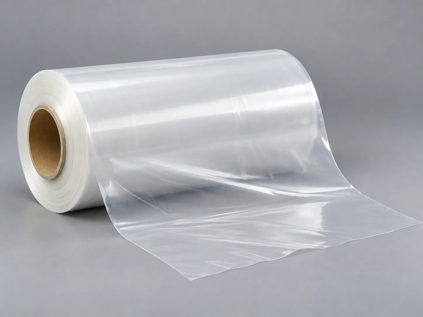 Side view of PE roll stock